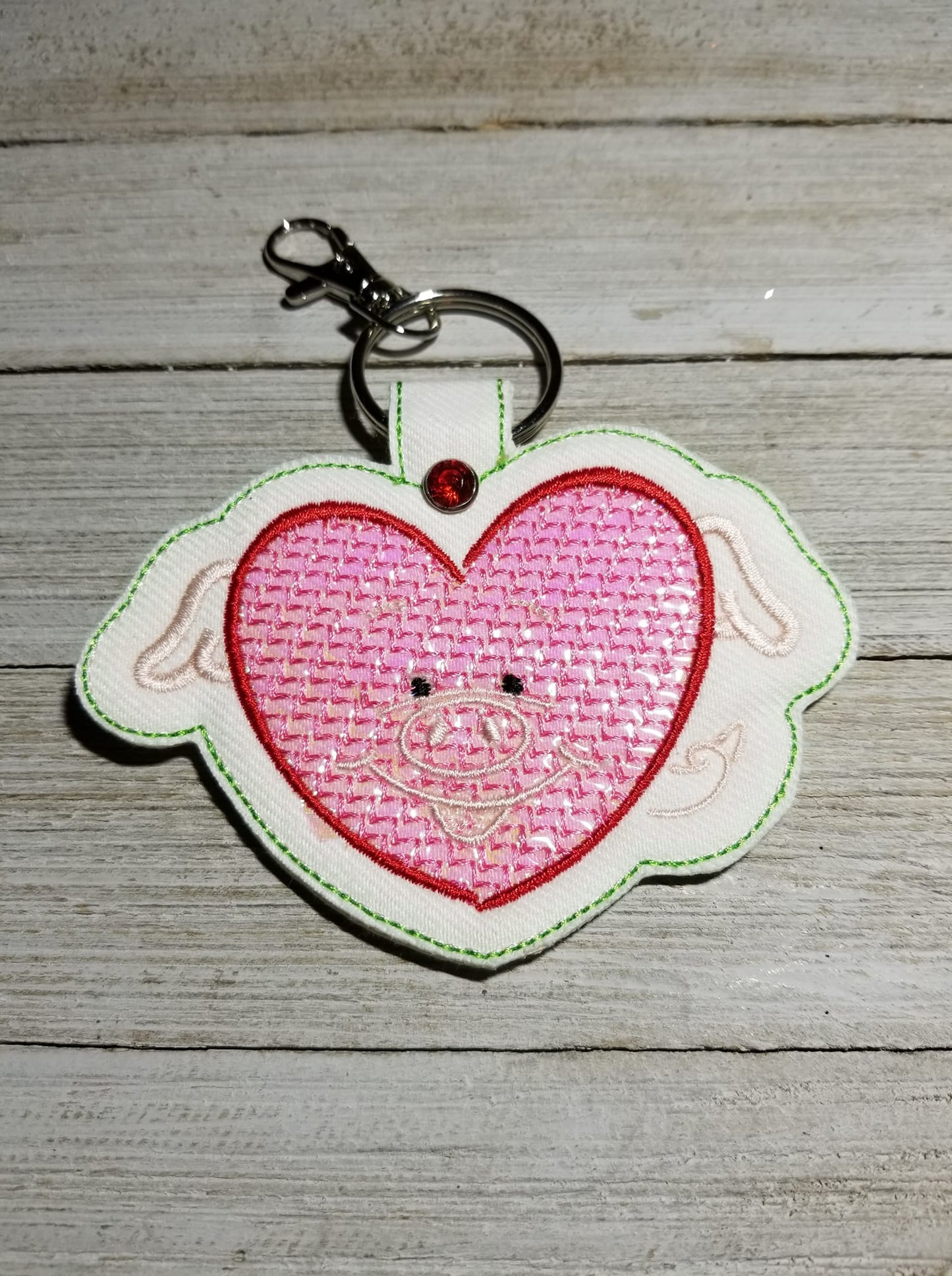 In the Hoop Piggy Sketchy Key Fob