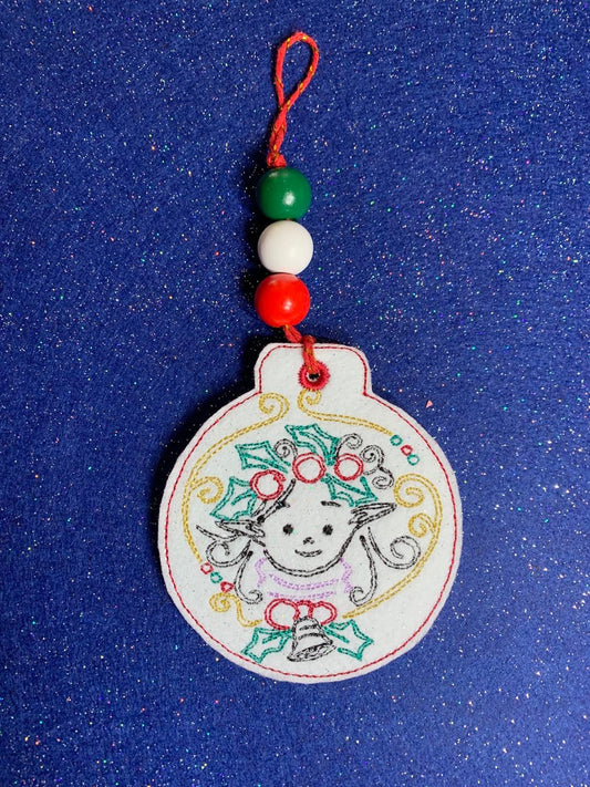 Elf Girl ITH Christmas Ornament