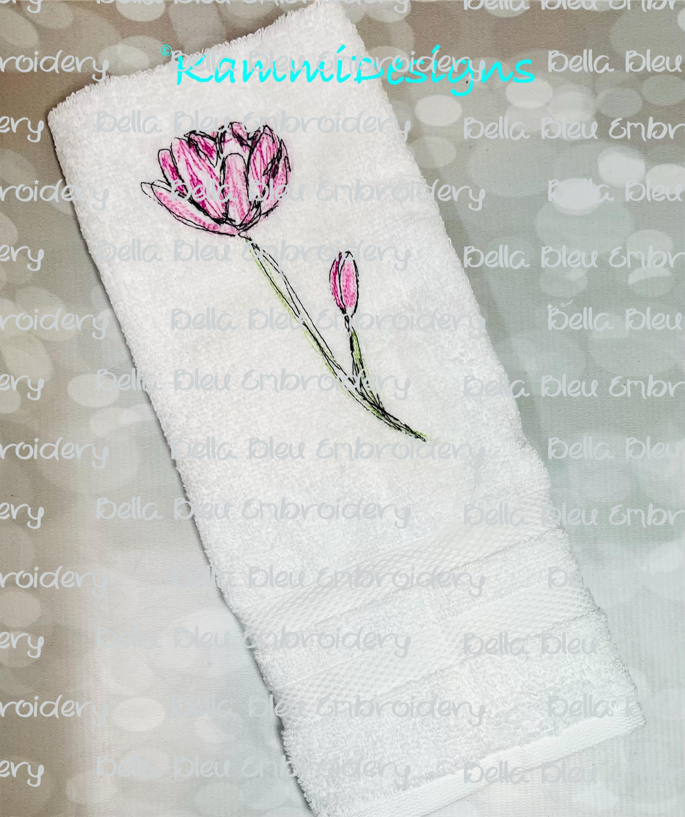 Water Lily Scribble flower