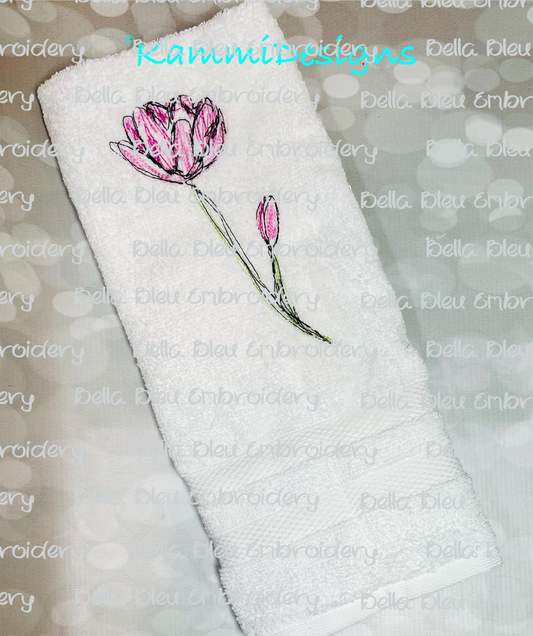 Water Lily Scribble flower