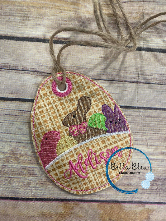 ITH Easter Candy Egg Basket Tag