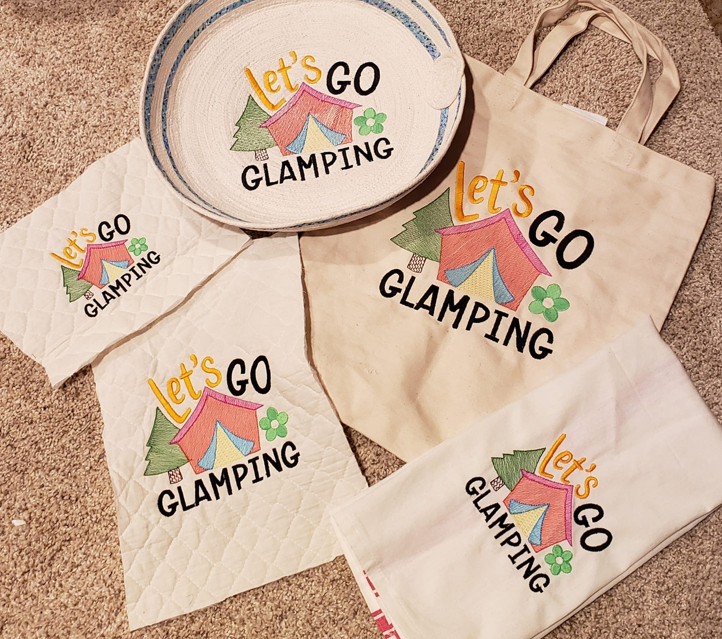 Let's Go Glamping Camping Sketchy