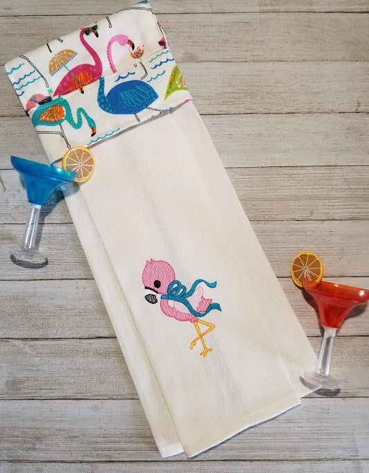 Flamingo with Bows Sketchy