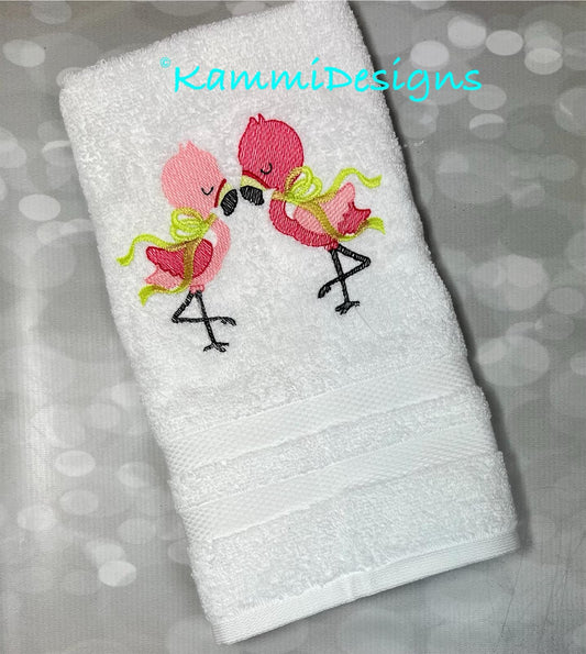 Flamingos with Bows Sketchy