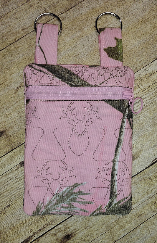 ITH Deer Motif Zipper Bag Purse