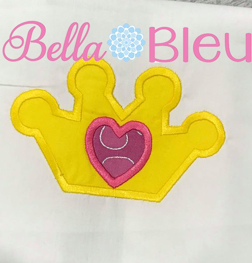 Princess Crown Applique Embroidery Design SL
