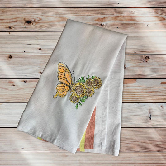 Butterfly Sunflower Scribble