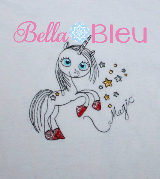Unicorn Magic Sketchy Machine Embroidery Design