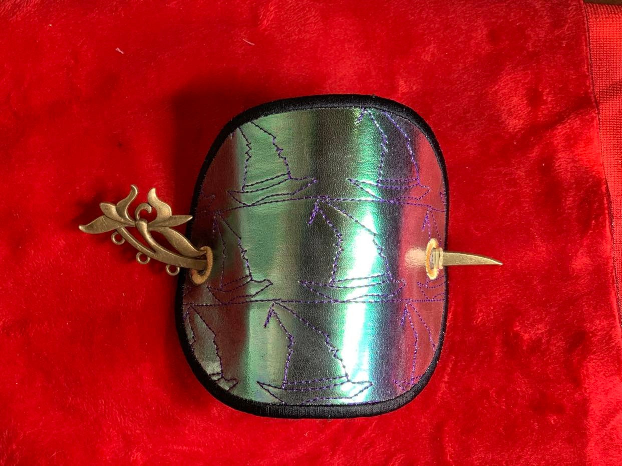 Witch Hat Stipple Stick Barrette bun holder ITH