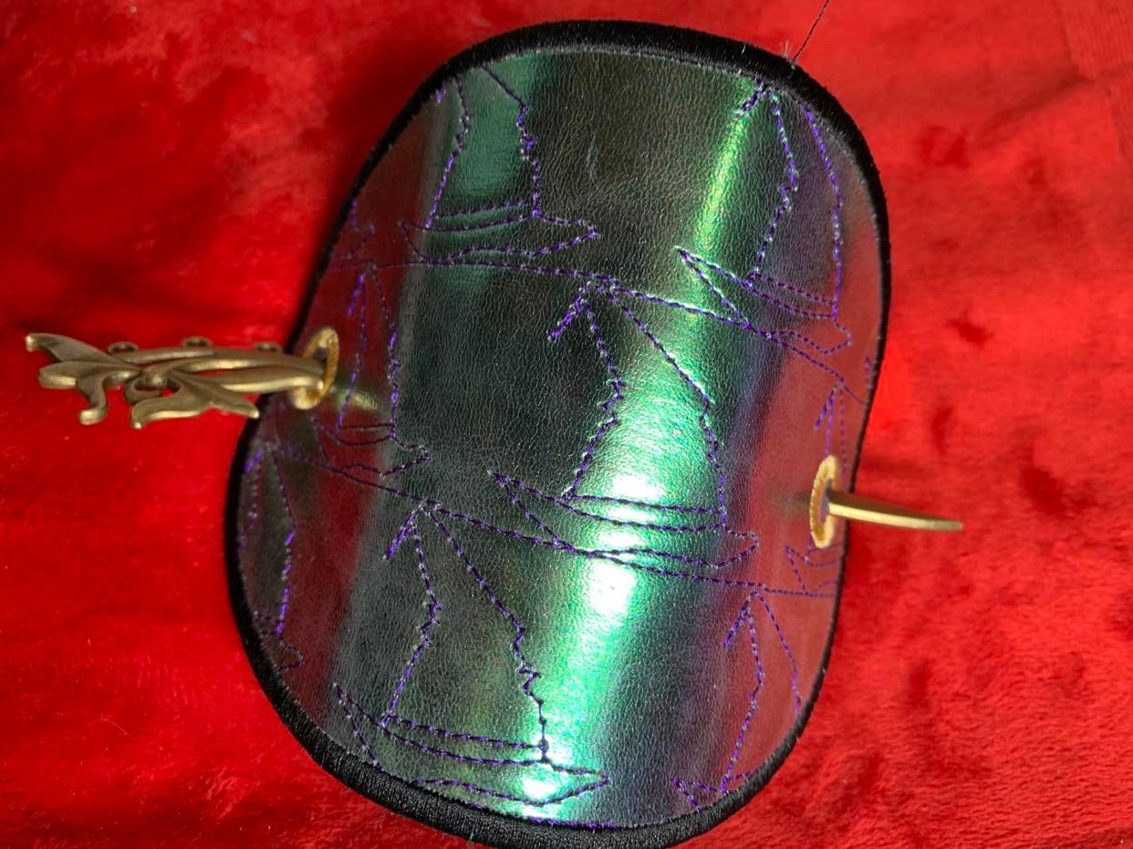 Witch Hat Stipple Stick Barrette bun holder ITH