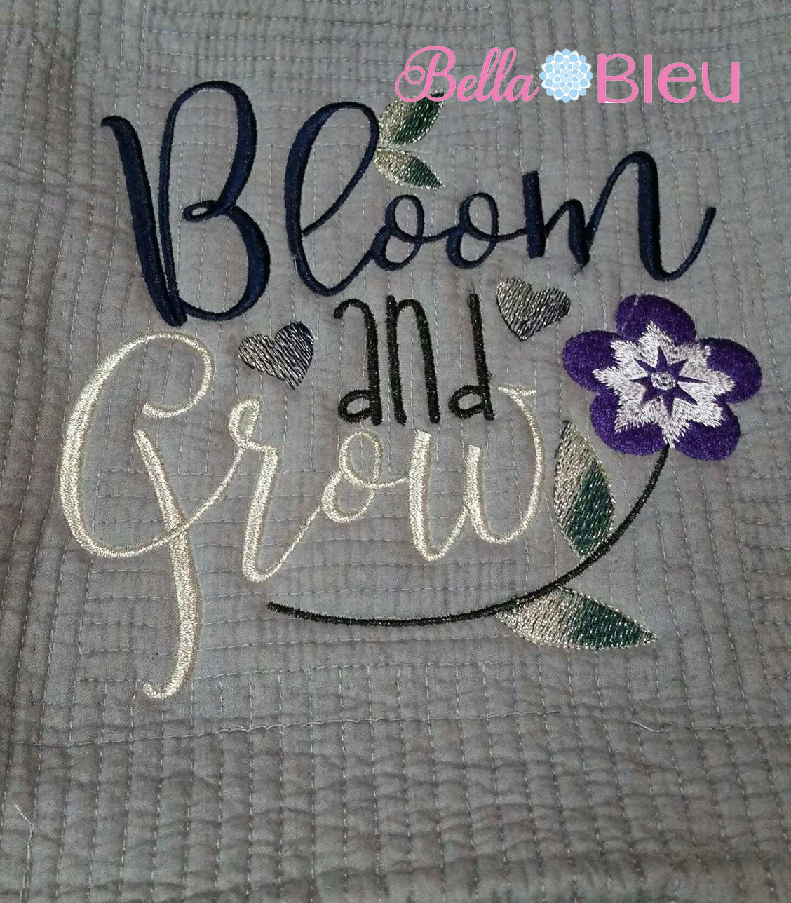 Bloom & Grow Floral Flowers Garden Sketchy Embroidery Design
