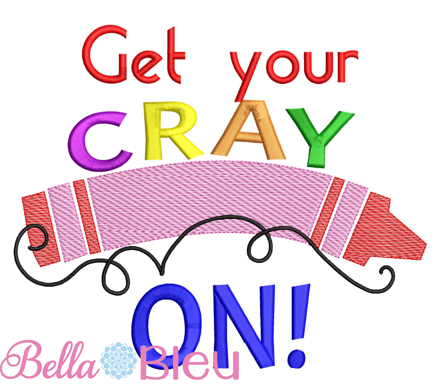 BTS Back to School Get your Cray On Crayon sketchy 4x4
