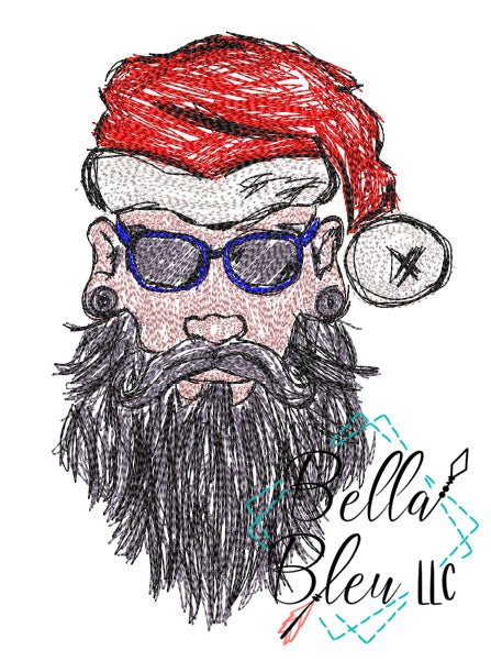 Biker Santa Scribble