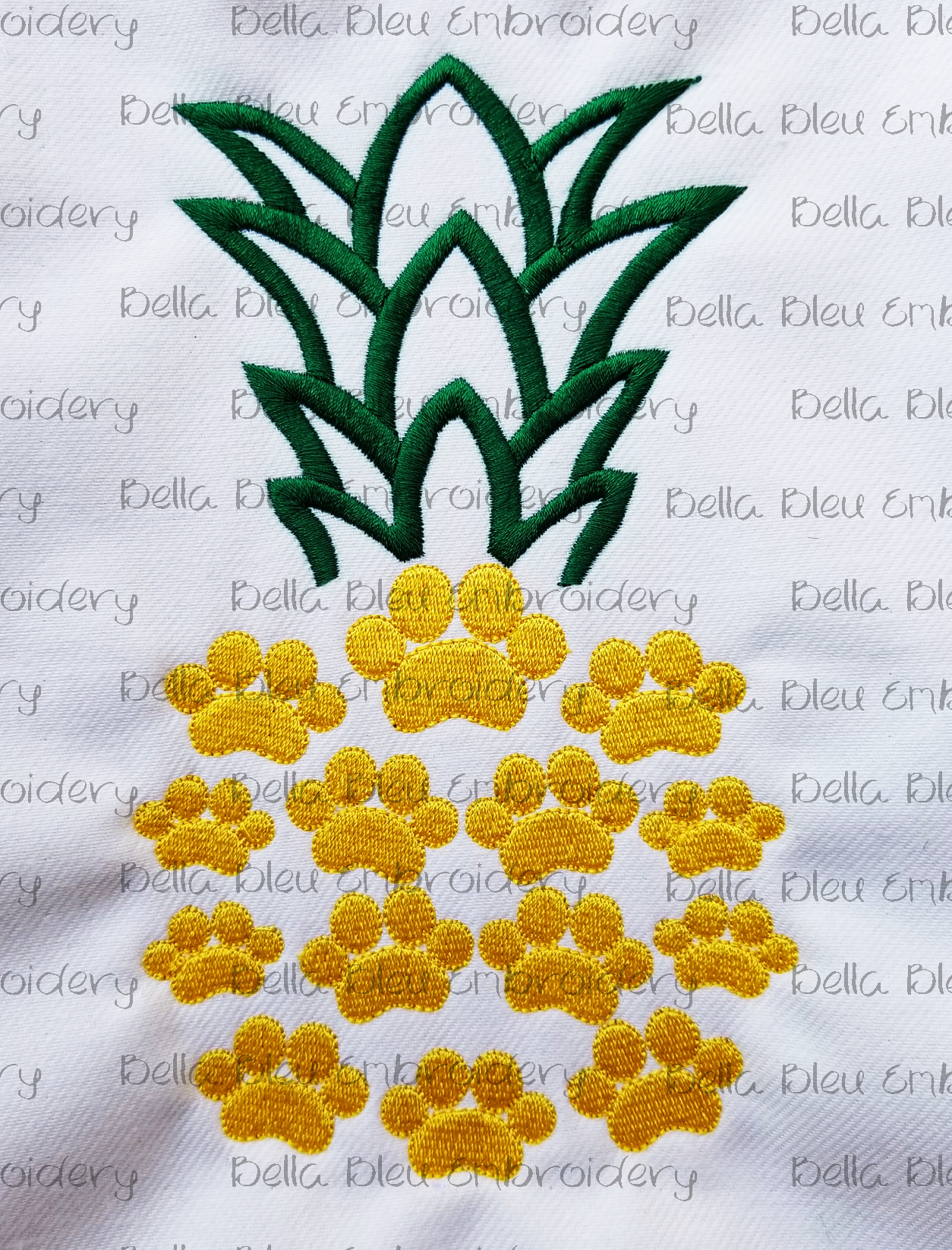 Dog Cat Paw Print Pineapple