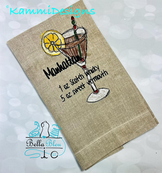 Manhattan Drink Scribble Design