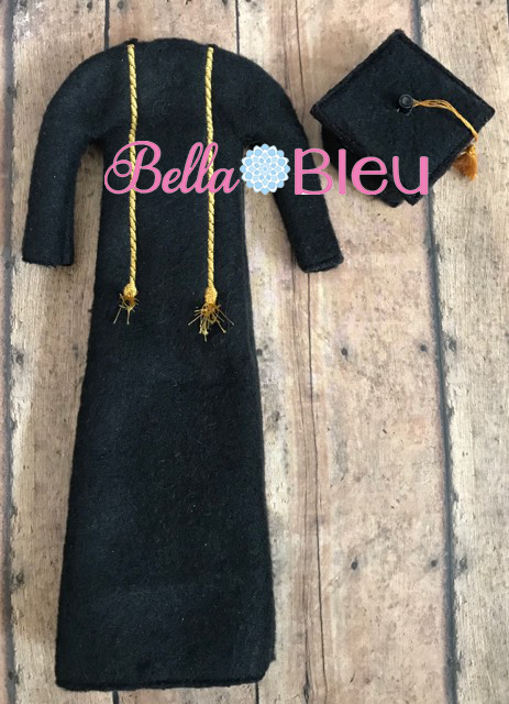 Graduation Elf Cap and Gown ITH project set shirt