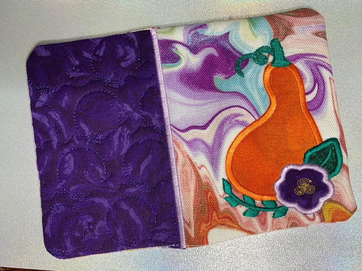 Fall Flowers and Gourd ITH Mug Rug