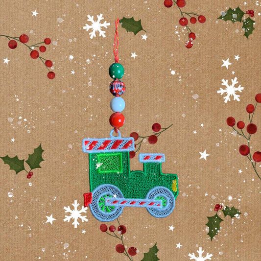 FSL Christmas Train ITH Christmas Ornament