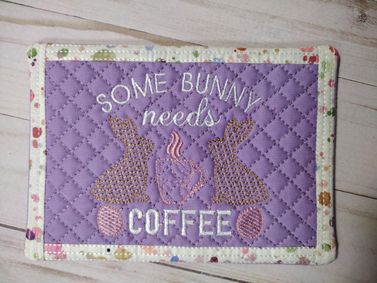 Some Bunny needs coffee Easter Sketchy design
