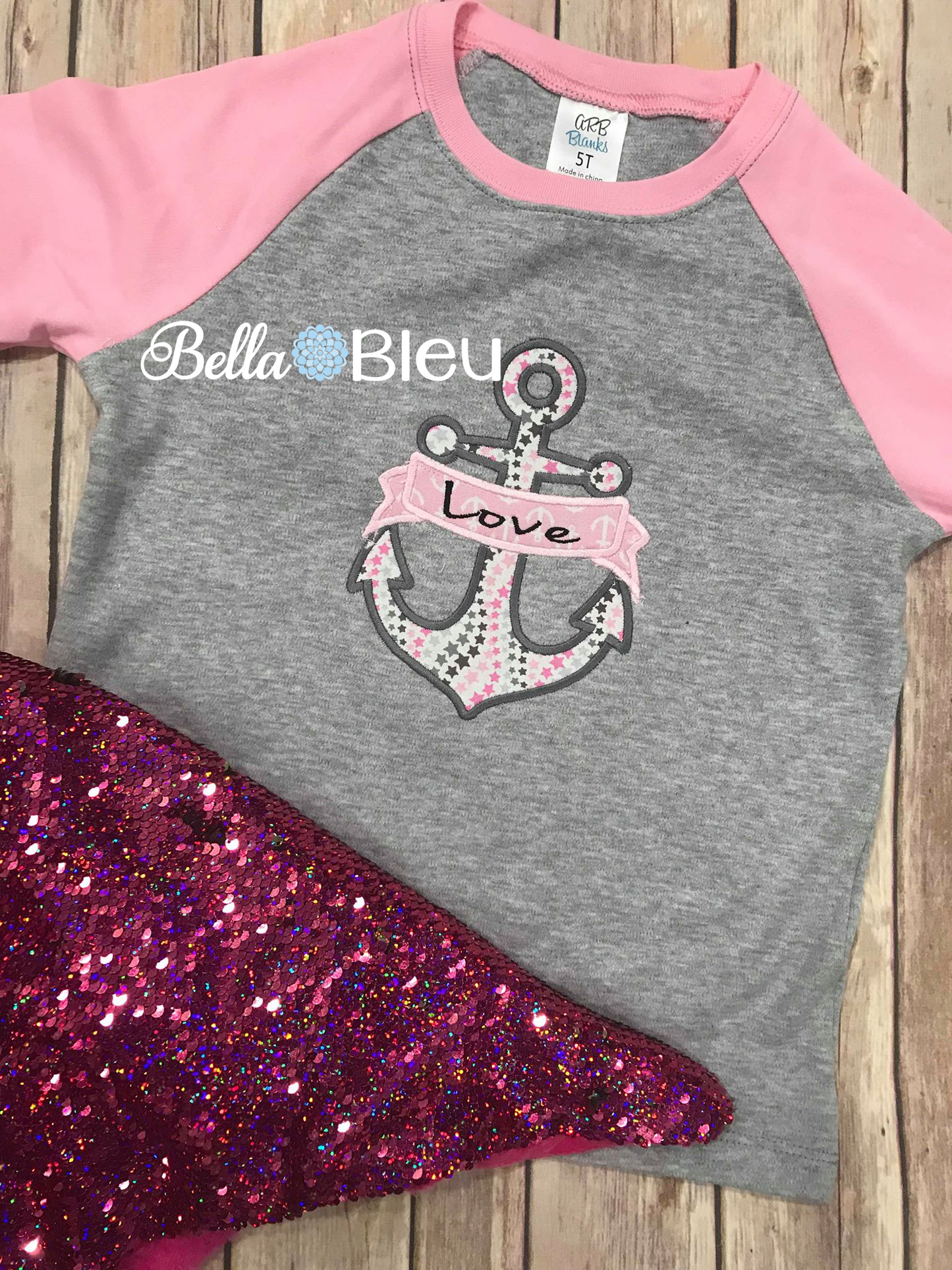 Anchor with Banner Applique Machine Embroidery design