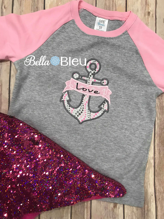 Anchor with Banner Applique Machine Embroidery design