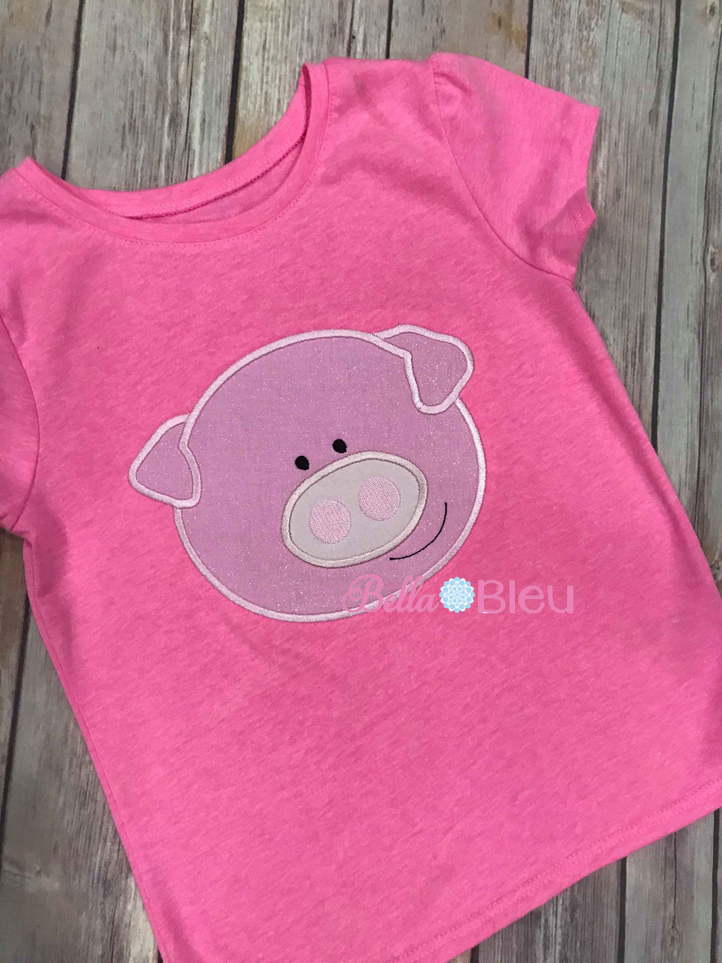 Pig Piggy Farm Animal Machine Applique Embroidery design