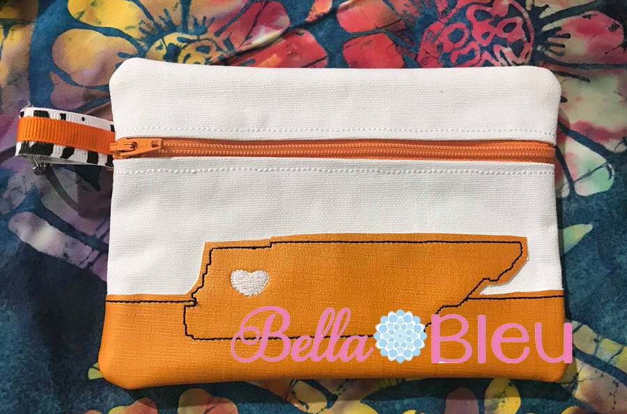 ITH Tennessee State Wallet machine embroidery design