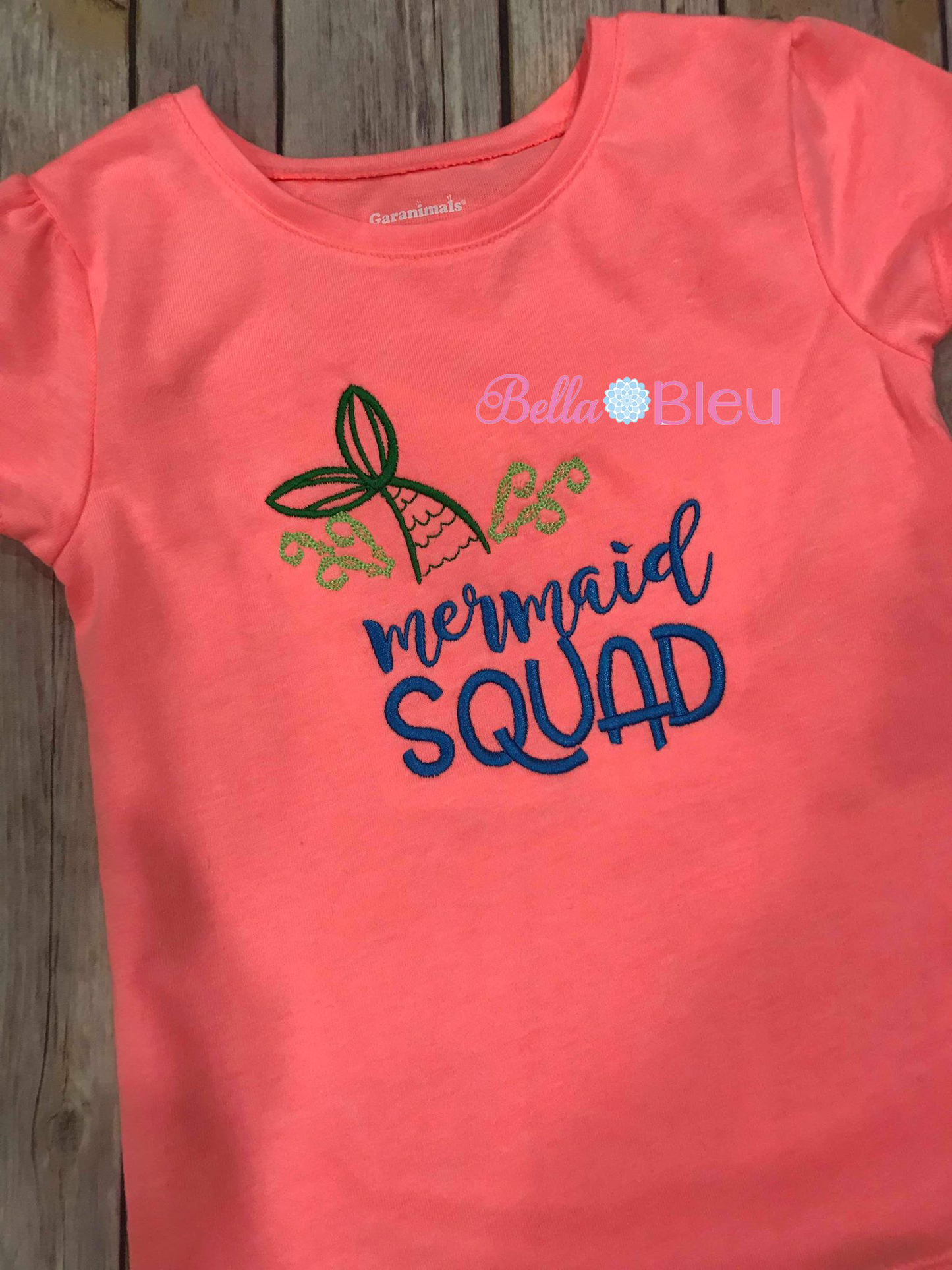Mermaid Squad Nautical Machine Embroidery Design