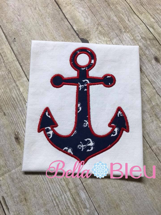 Anchor Applique Embroidery Design 5x7