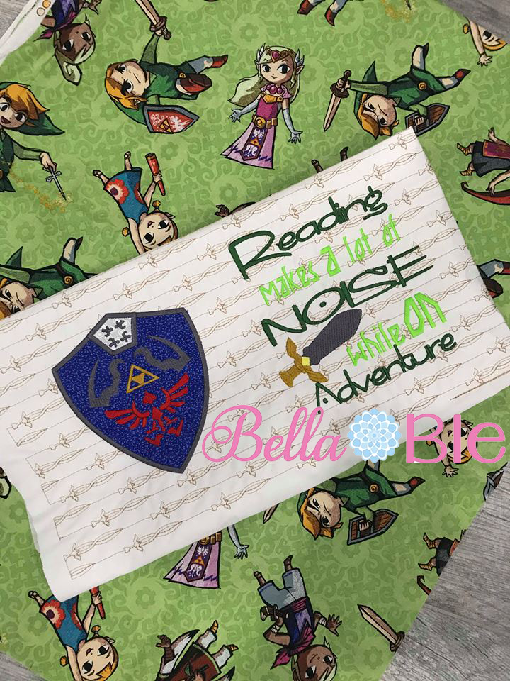 Inspired Zelda Shield Machine Applique Design 8x8