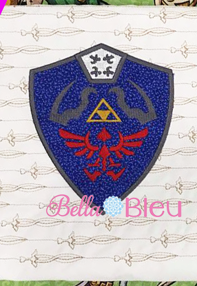 Inspired Zelda Shield Machine Applique Design 4x4