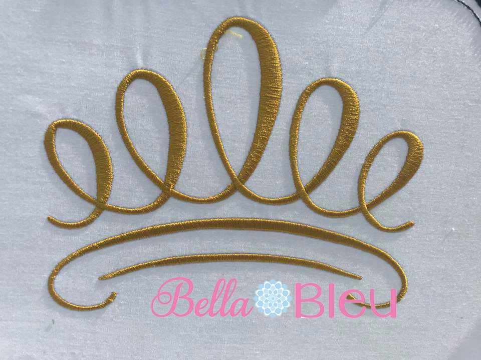 Princess Crown machine embroidery design 8x8