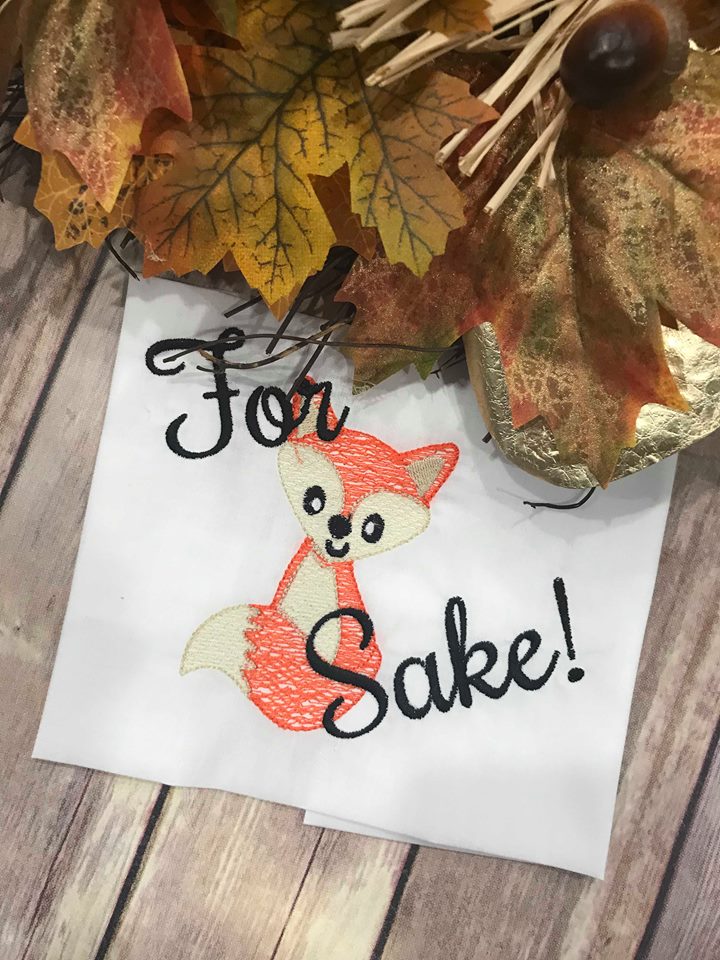 Sketchy For Fox Sake Fall Sketchy machine Embroidery Design 6x6