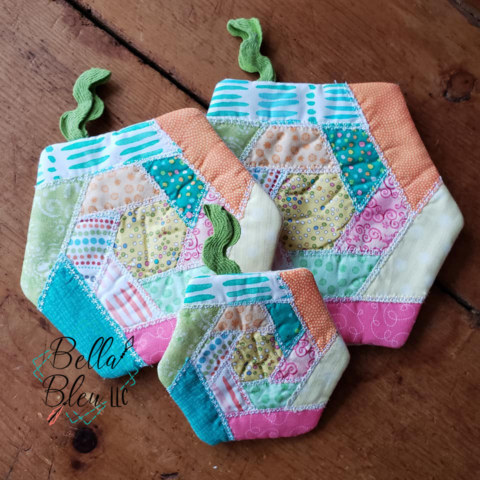 Scrap Potholder In The Hoop
