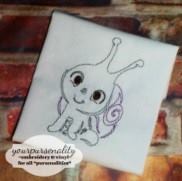 Quick Stitch Snail Insect Bug Machine Embroidery Design COLORWORK