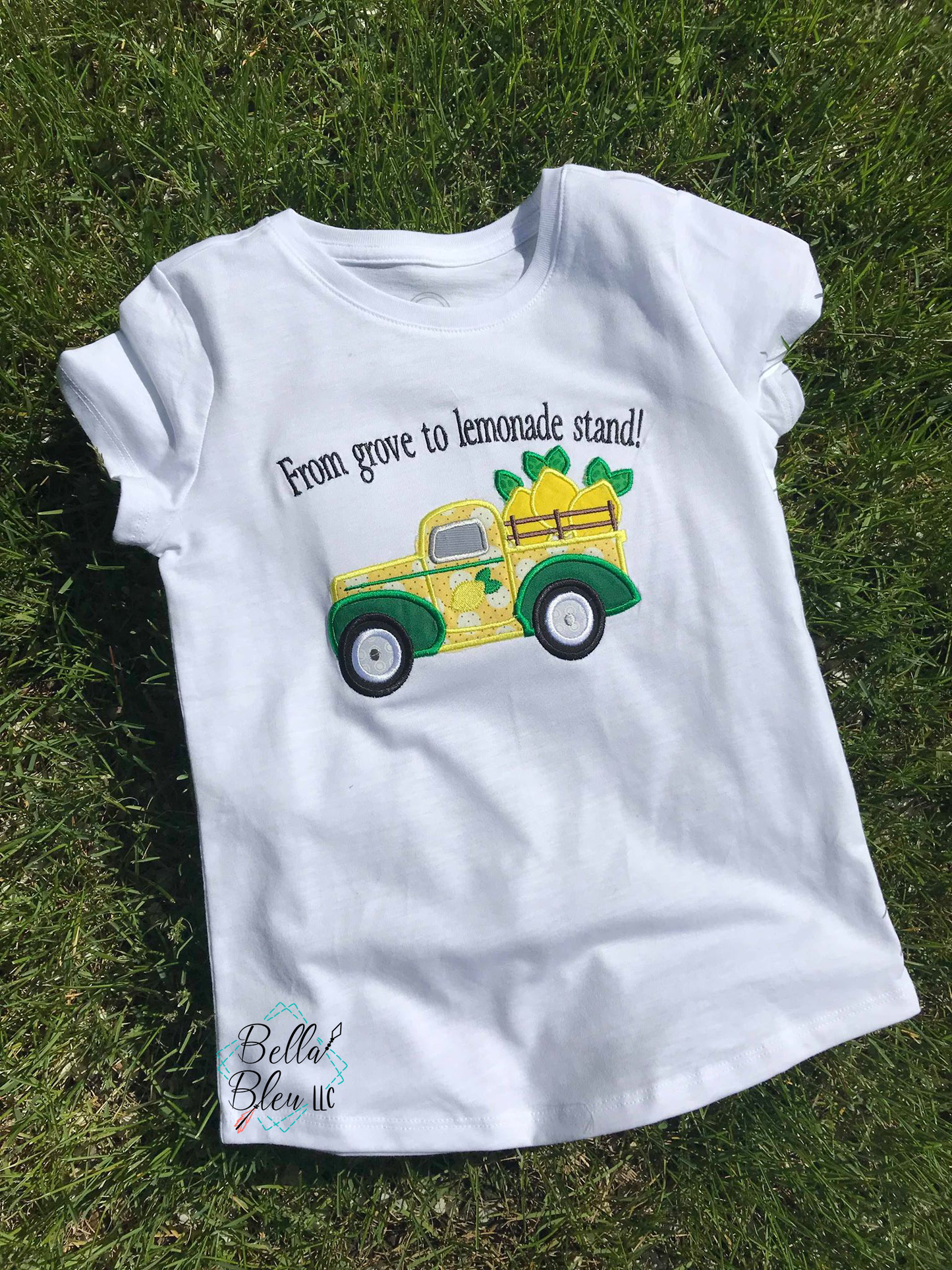 Vintage Truck Hauling Lemons Lemon Truck  Machine Applique Embroidery Design