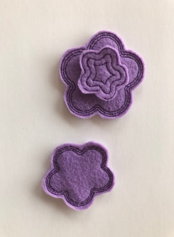 ITH Stackable Felt Flowers felties Embroidery Design