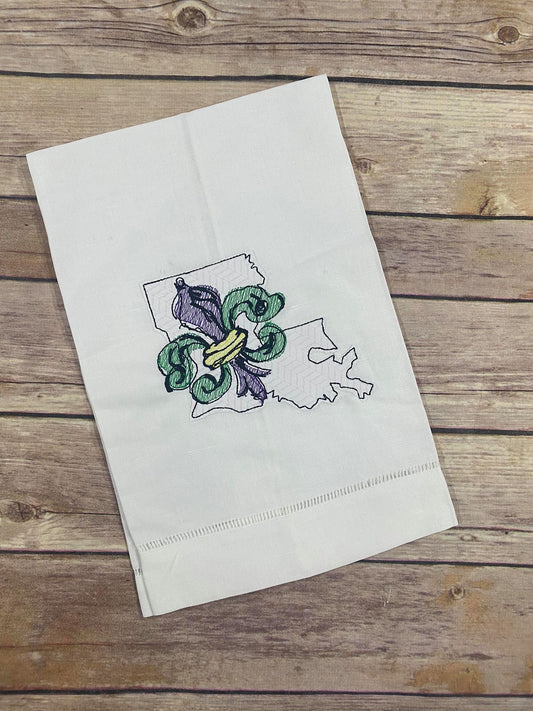 Sketchy Louisiana with fleur de lis