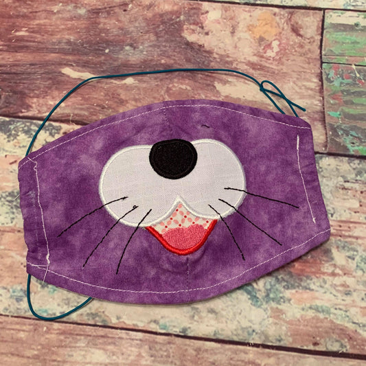 Kitty Mouth face Applique Embroidery Design