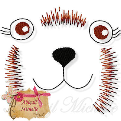 Animal Faces, 9 Designs - Machine Embroidery