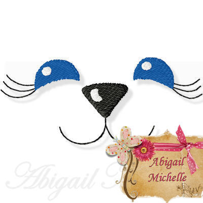 Animal Faces, 9 Designs - Machine Embroidery