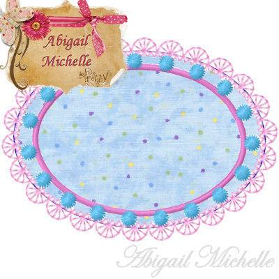 Antique Monogram Frame Applique