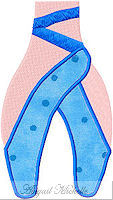 Ballet Slippers Applique 3 Sizes