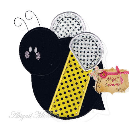 Bumble bee applique Machine Embroidery