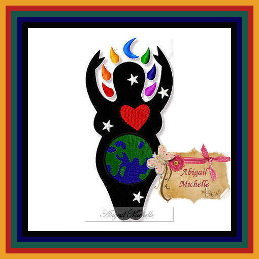Earth Goddess, 2 Sizes - Machine Embroidery