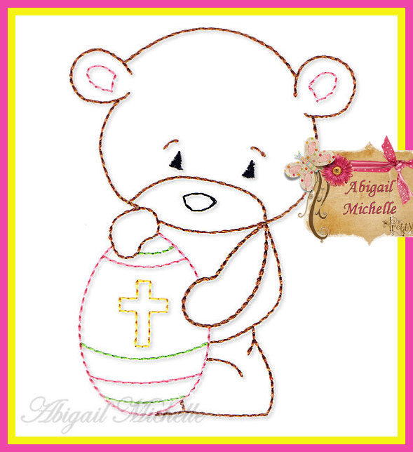 Easter Bears Colorwork Set - 3 Sizes, Machine Embroidery