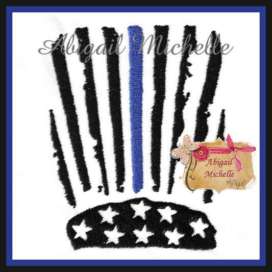 Brushed Thin Blue Line American Flag - 3 Sizes