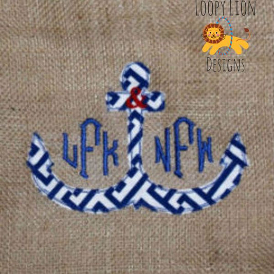 Anchor Applique Embroidery Design