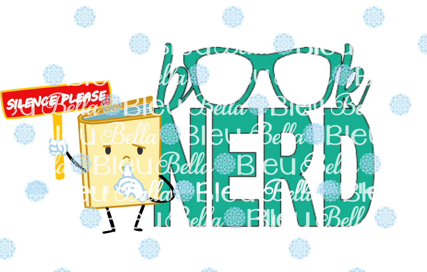 Funny Saying Book Nerd Sublimation png file