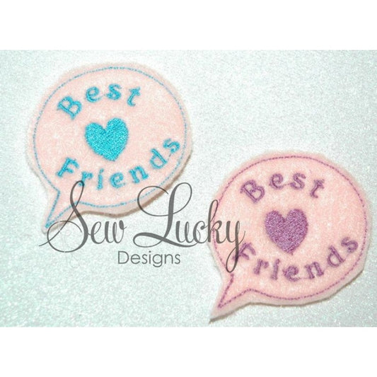 Best Friends Word bubble feltie set